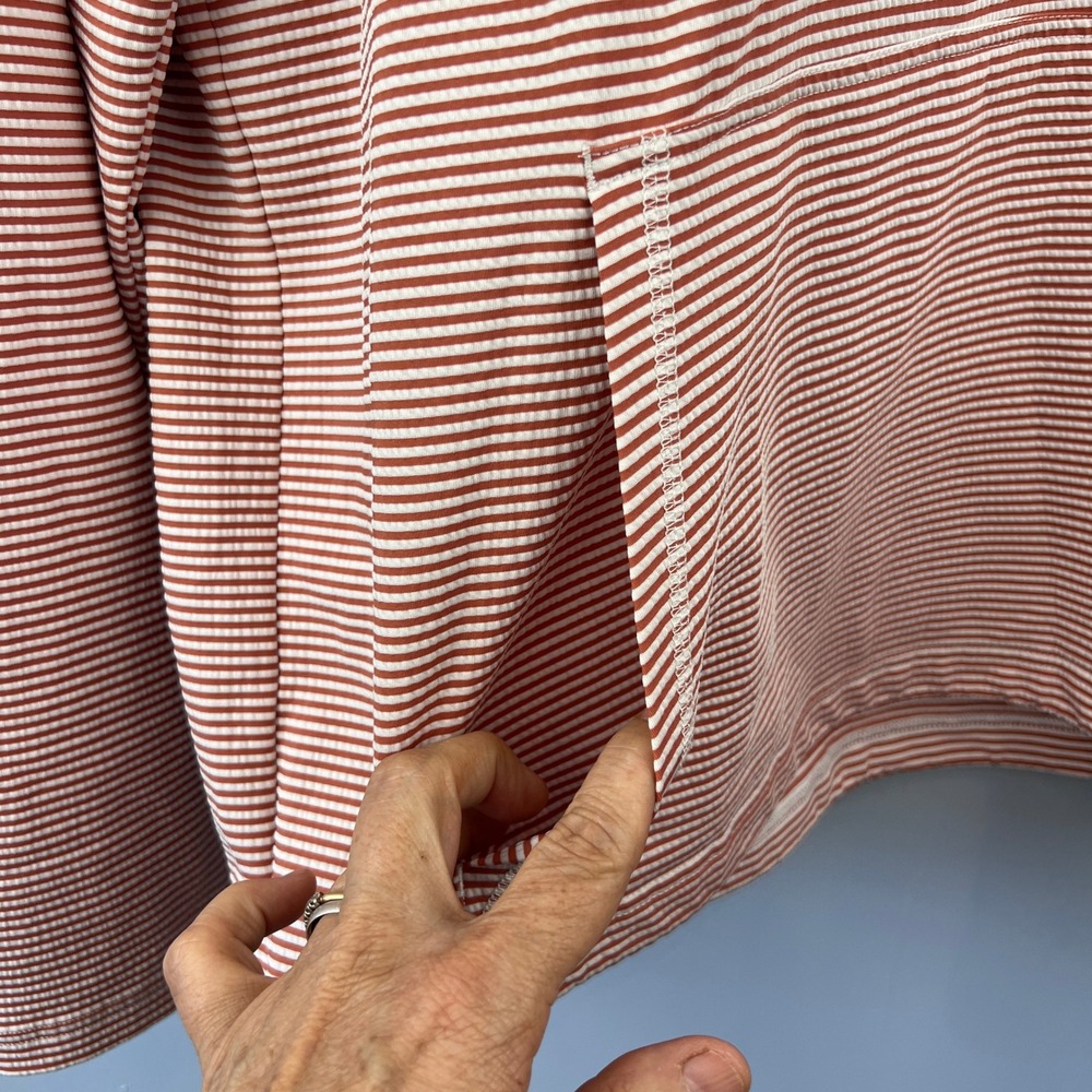 Rhone Mens Seersucker Striped Rec Camp Hoodie Size L Nantucket Performancewear - Picture 2 of 9